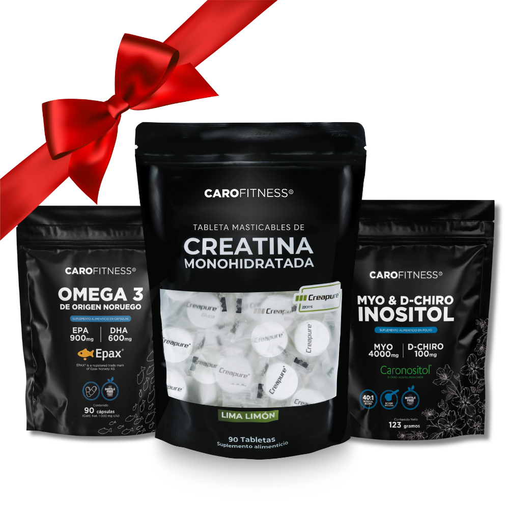 KIT TRÍO — Bienestar Total Creatina masticable, Inositol & Omega 3