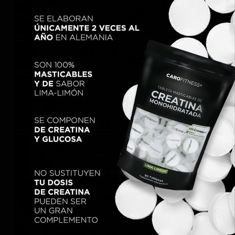 Tabletas masticables Creatina "Creapure® GLUCO"